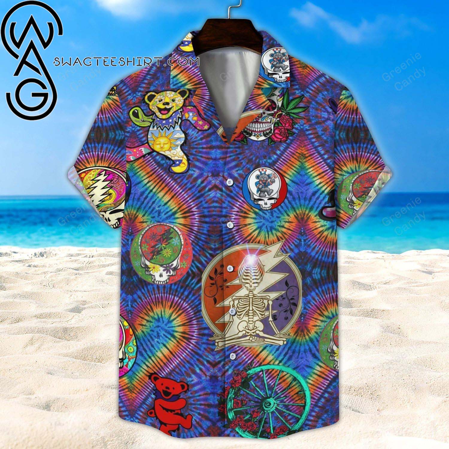 Grateful Dead Rock Band All Over Print Aloha Hawaiian Shirt And Beach Short