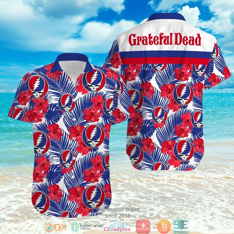 Grateful Dead Hibiscus Hawaian Shirt