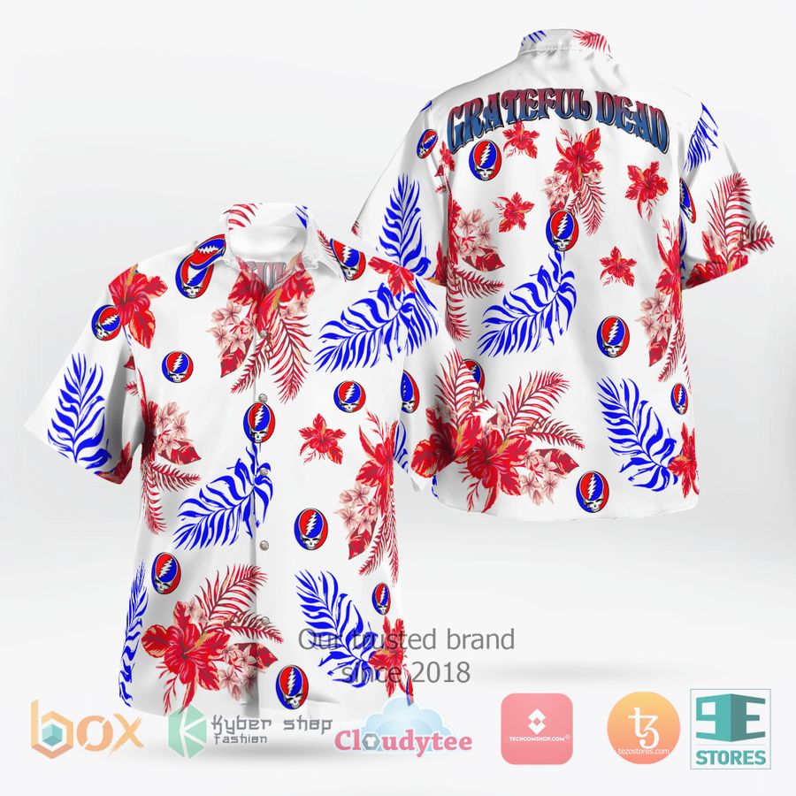 Grateful Dead Hibiscus Hawaian Shirt