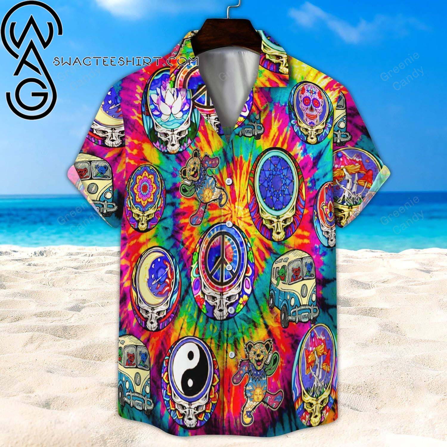 Grateful Dead Floral All Over Print Aloha Hawaiian Shirt And Beach Short