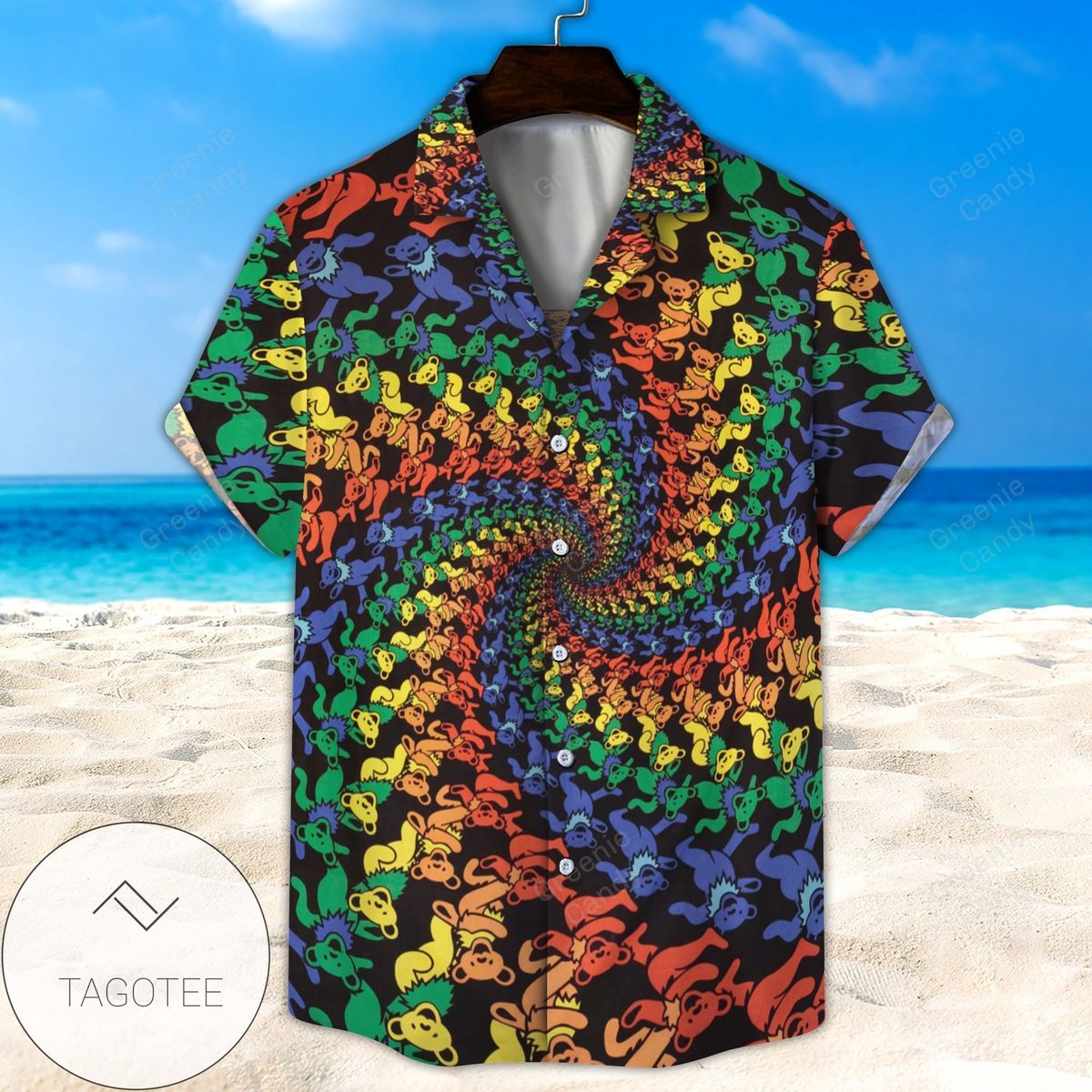 Grateful Dead Heart Tiedye All Over Print 3D Unisex Hawaiian Shirt And Beach Short