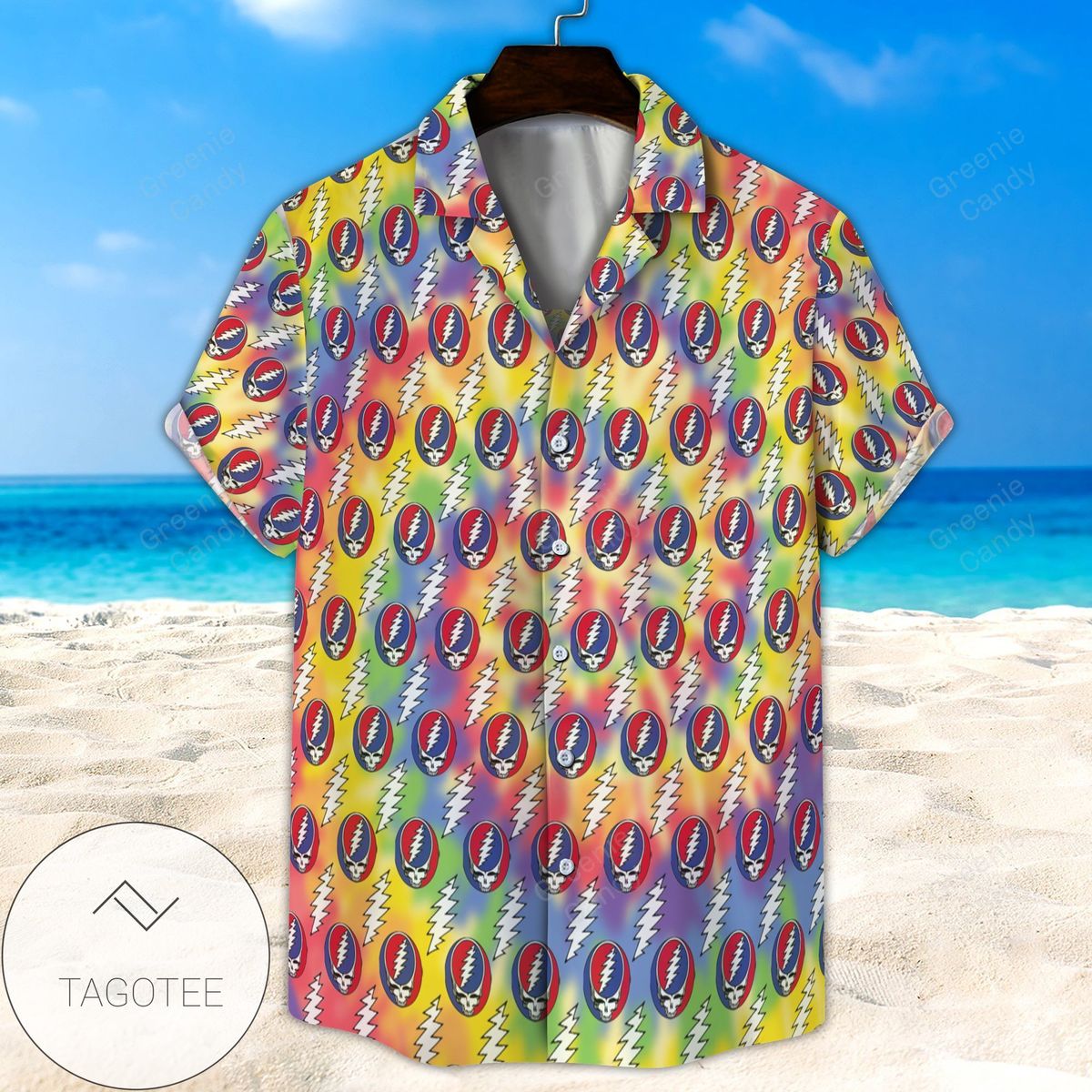 Grateful Dead Seamless Pattern All Over Print 3D Unisex Hawaiian Shirt And Beach Short