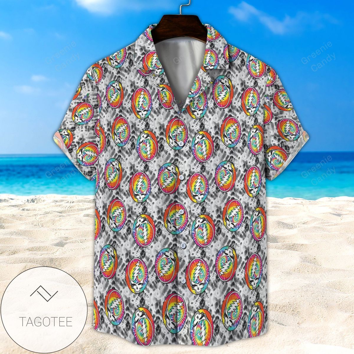 Grateful Dead Seamless Pattern All Over Print 3D Hawaiian Shirt And Beach Short