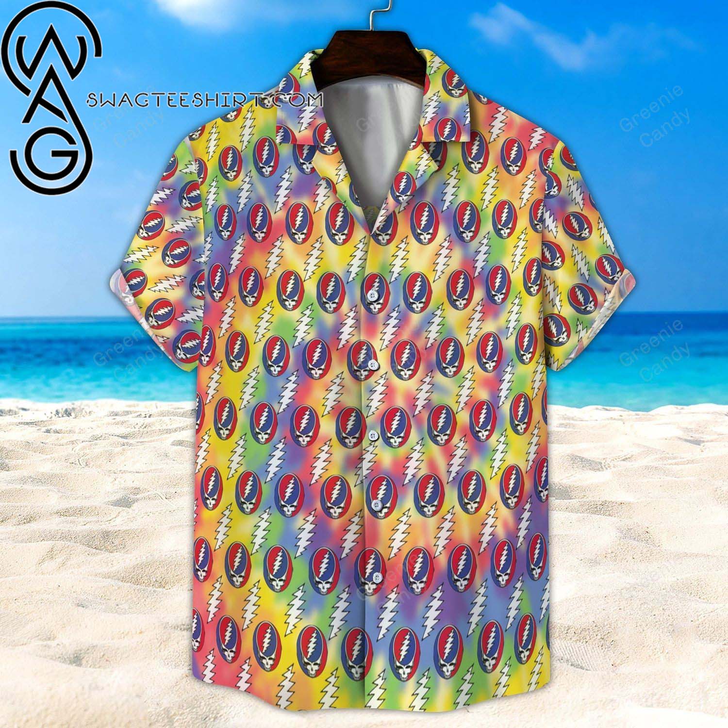 Grateful Dead Seamless Pattern All Over Print Hawaiian Shirt And Beach Short