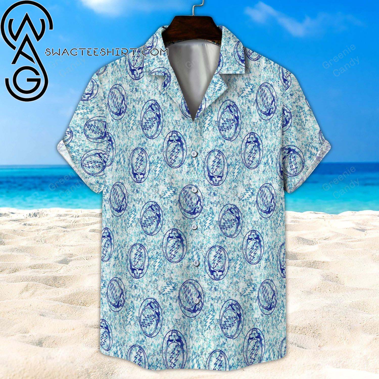 Grateful Dead Seamless Pattern All Over Print Hawaiian Shirt And Beach Short