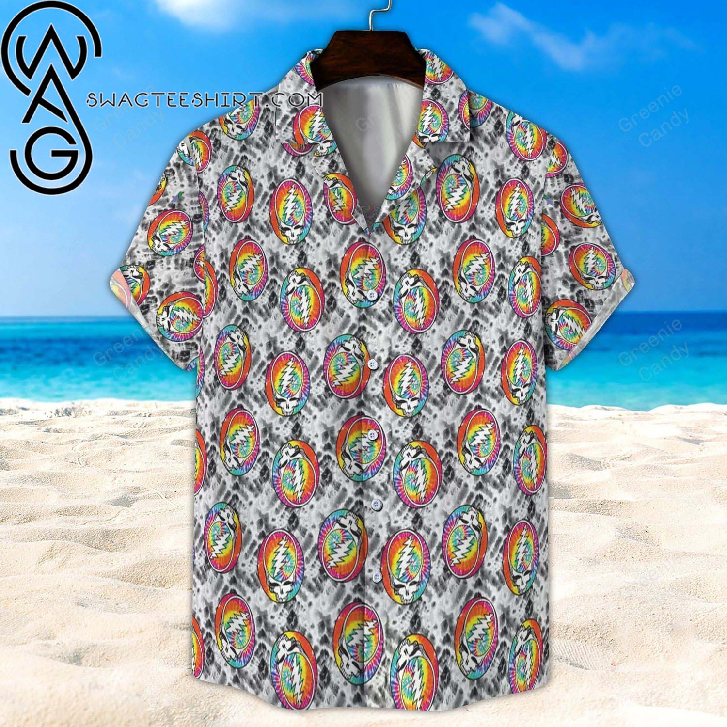 Grateful Dead Seamless Pattern All Over Print Aloha Hawaiian Shirt And Beach Short