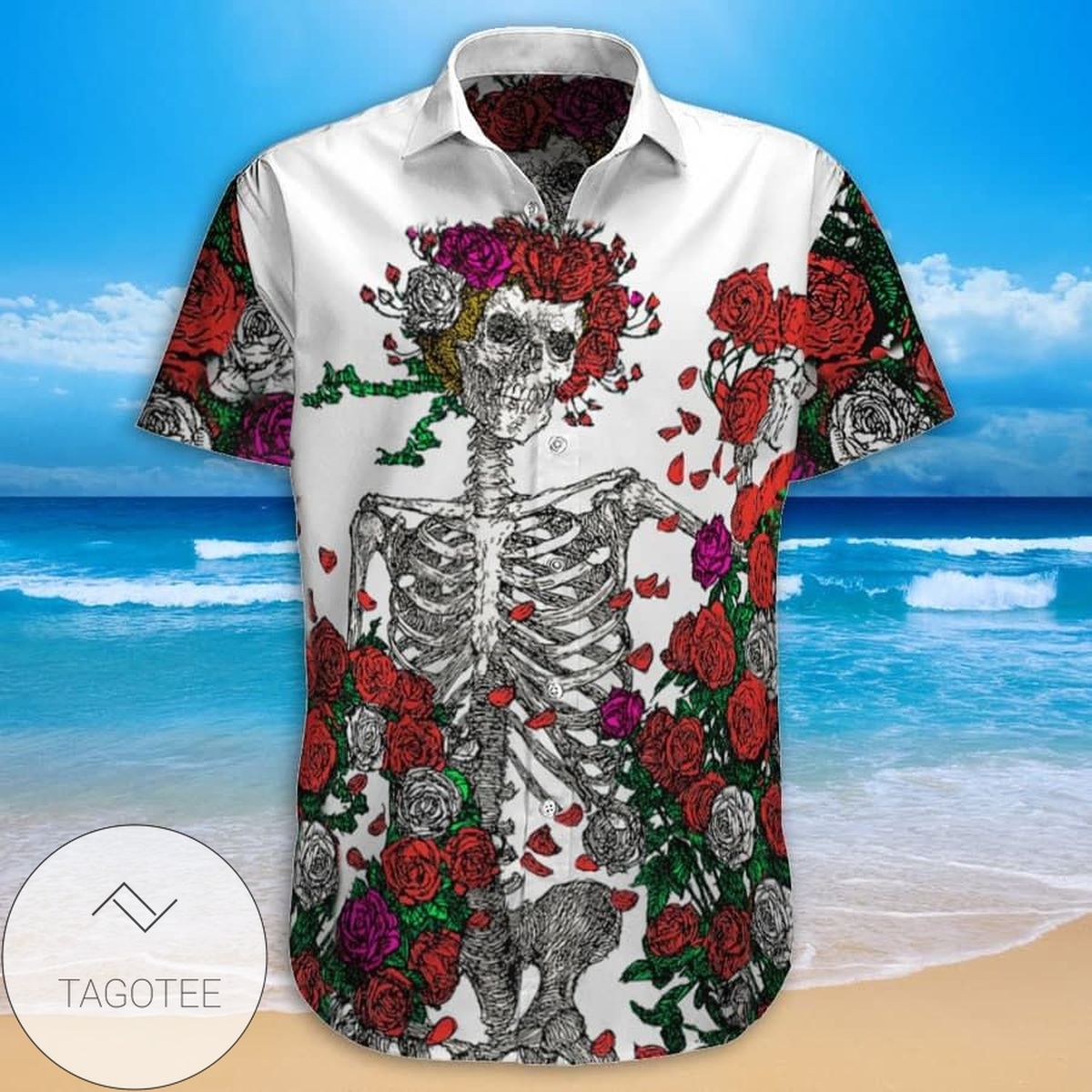 Grateful Dead Skulls All Over Print 3D Unisex Hawaiian Shirt And Beach Short