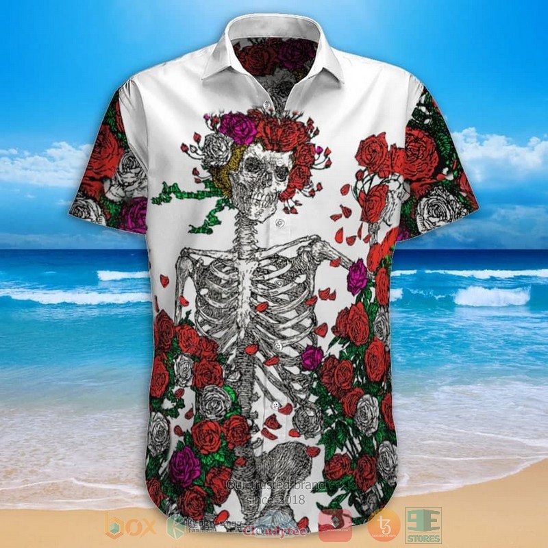 Grateful Dead Skull Roses Hawaiian Shirt