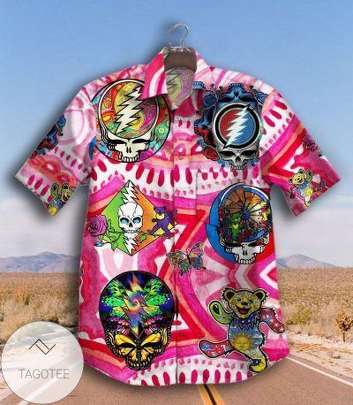 Grateful Dead Symbols All Over Print 3D Unisex Hawaiian Shirt And Beach Short