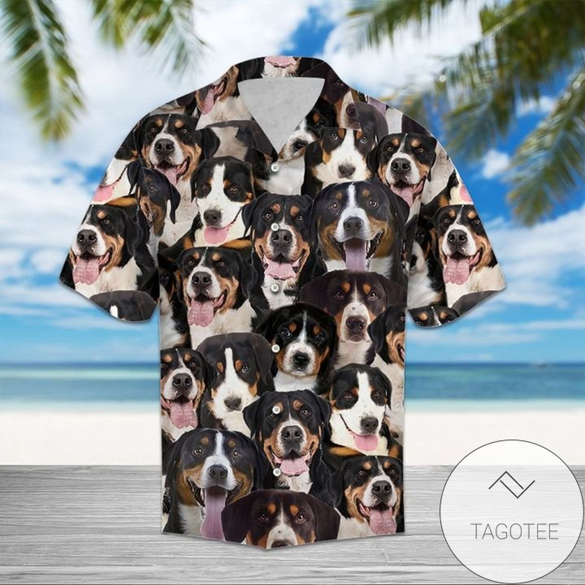 Great Pyrenees Dog Lovers Halloween Night Hawaiian Hawaiian Graphic Print Short Sleeve Hawaiian Shirt