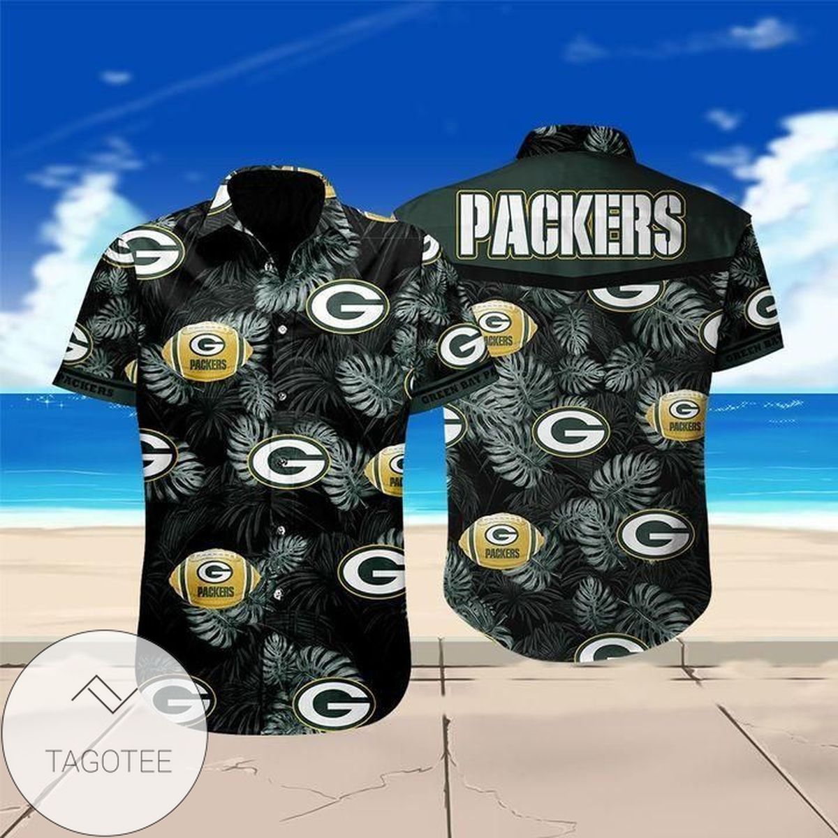 Green Bay Packers Floral Hawaiian Shirt