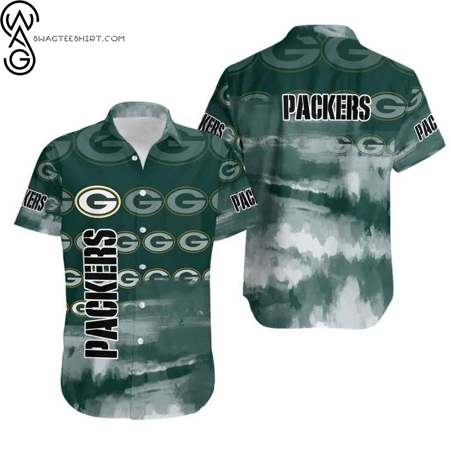 Green Bay Packers Snake And Skull Summer Aloha Hawaiian Shirt