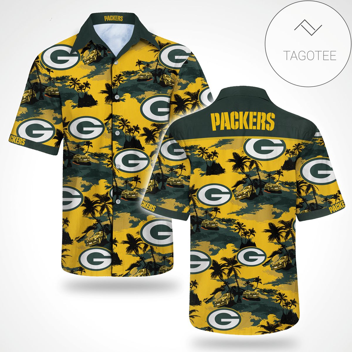 Green Bay Packers Tropical Flower Hawaiian Shirt