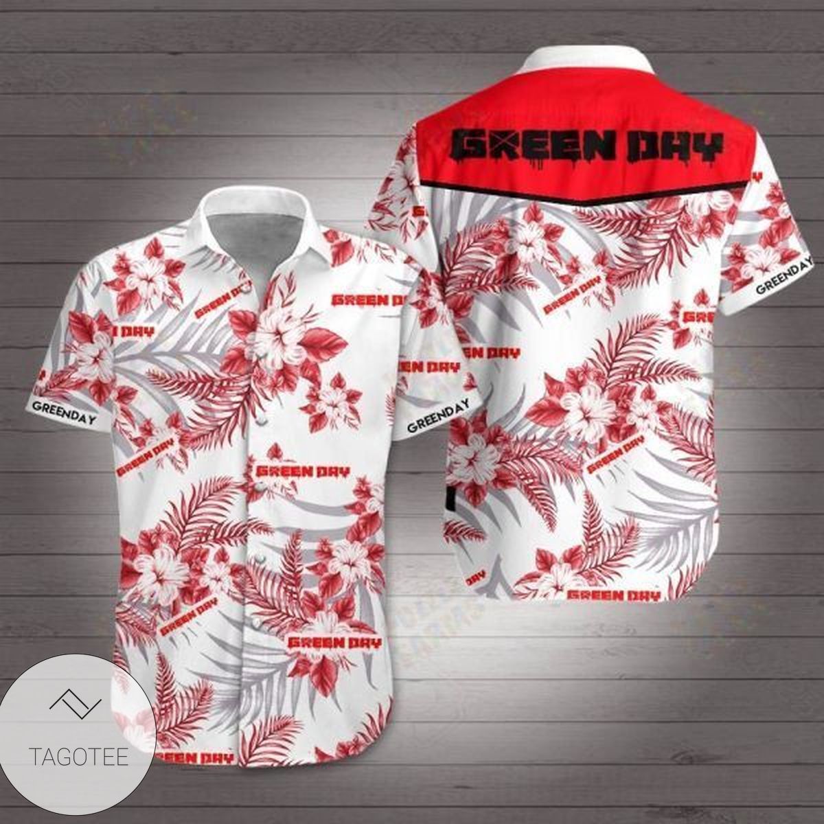 Green Day International Superhits Album Cover Hawaiian Shirt