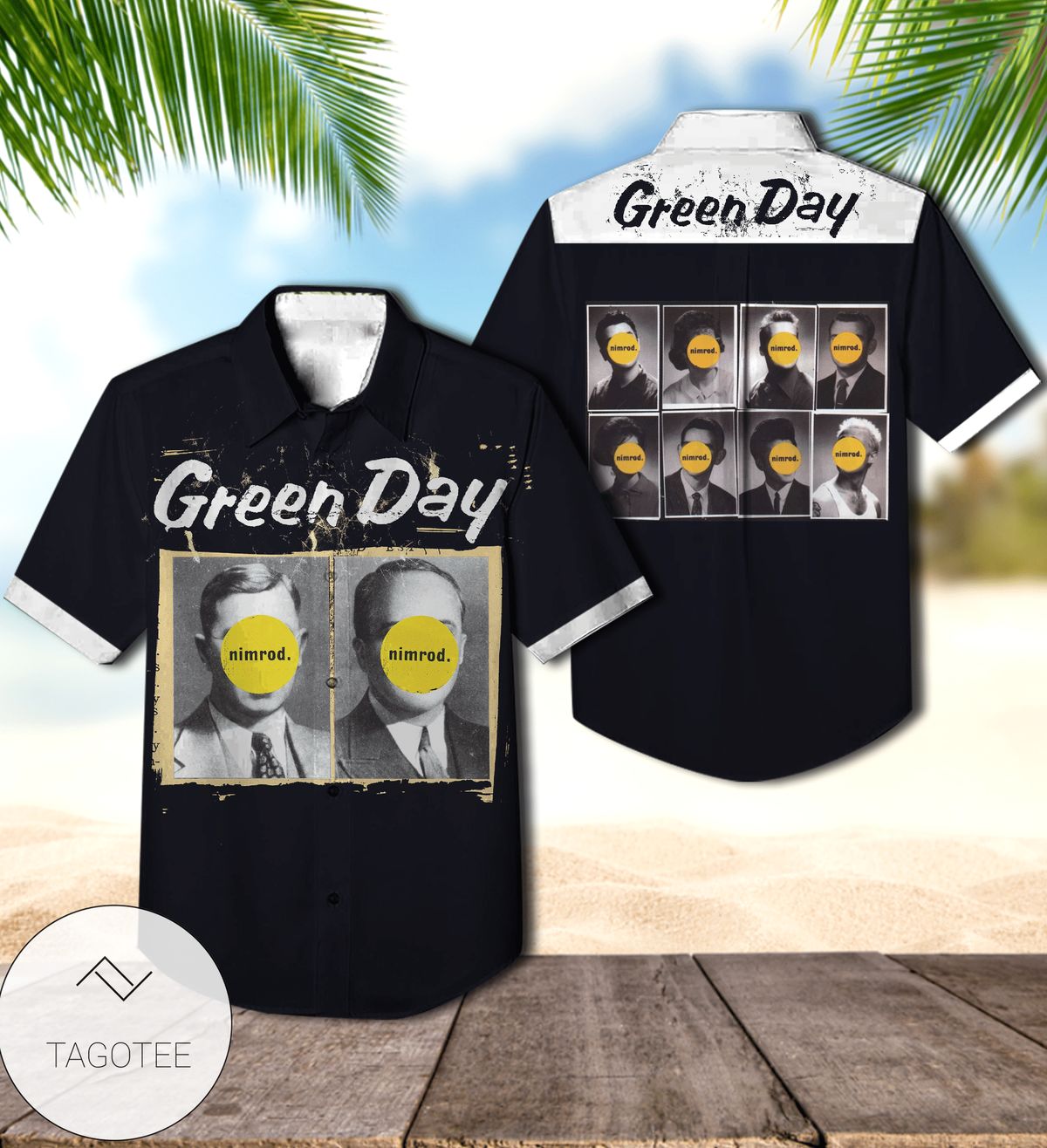 Green Day International Superhits Album Cover Hawaiian Shirt