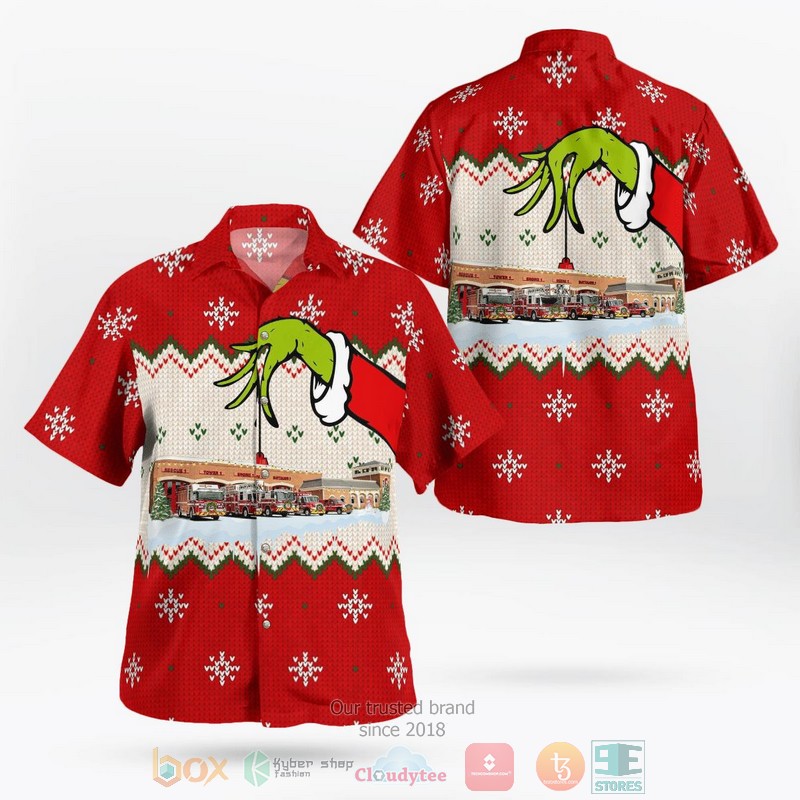 Grinch Tropical Floral Hawaiian Shirt