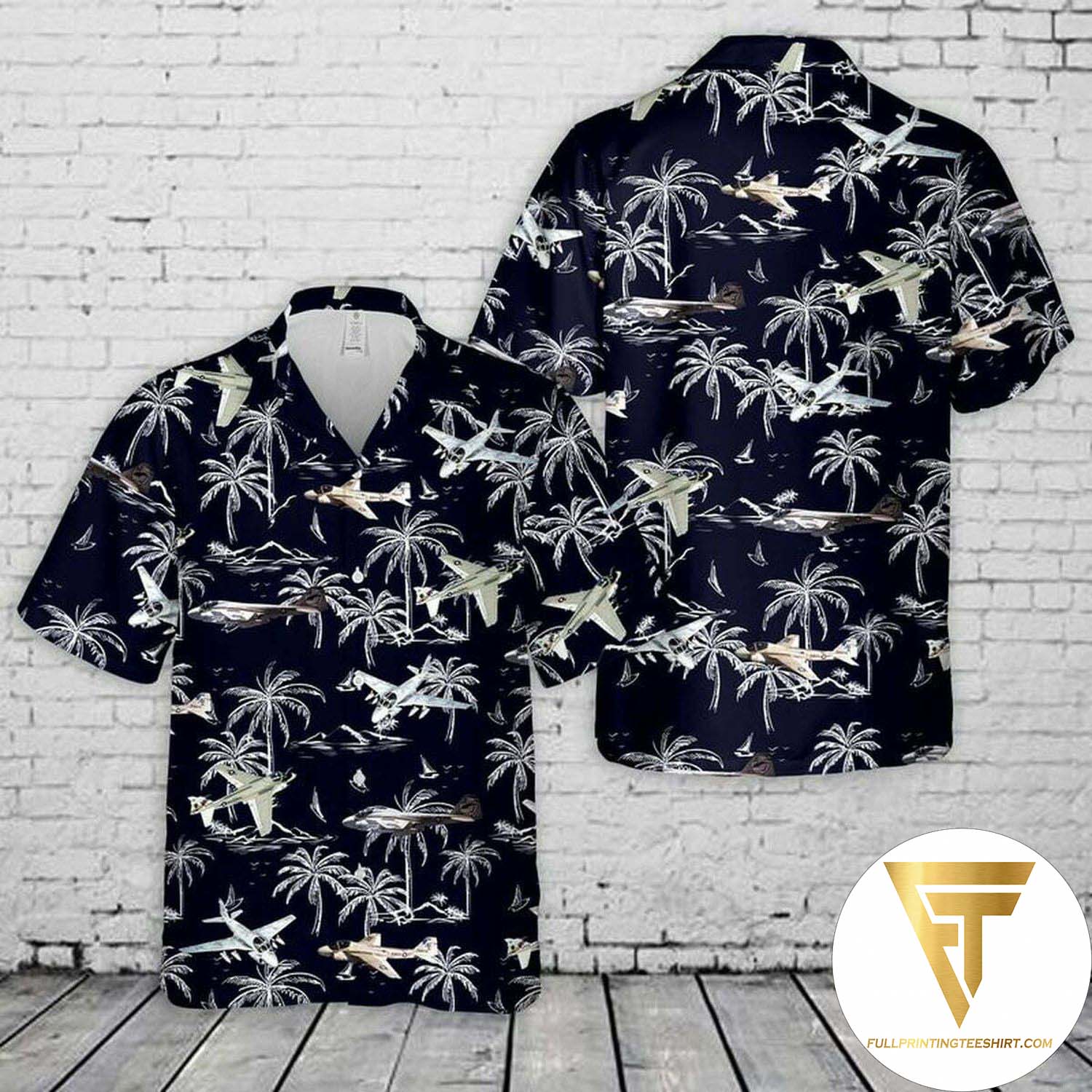 Grey Goose Palm Tree All Over Print Summer Vacation Hawaiian Shirt