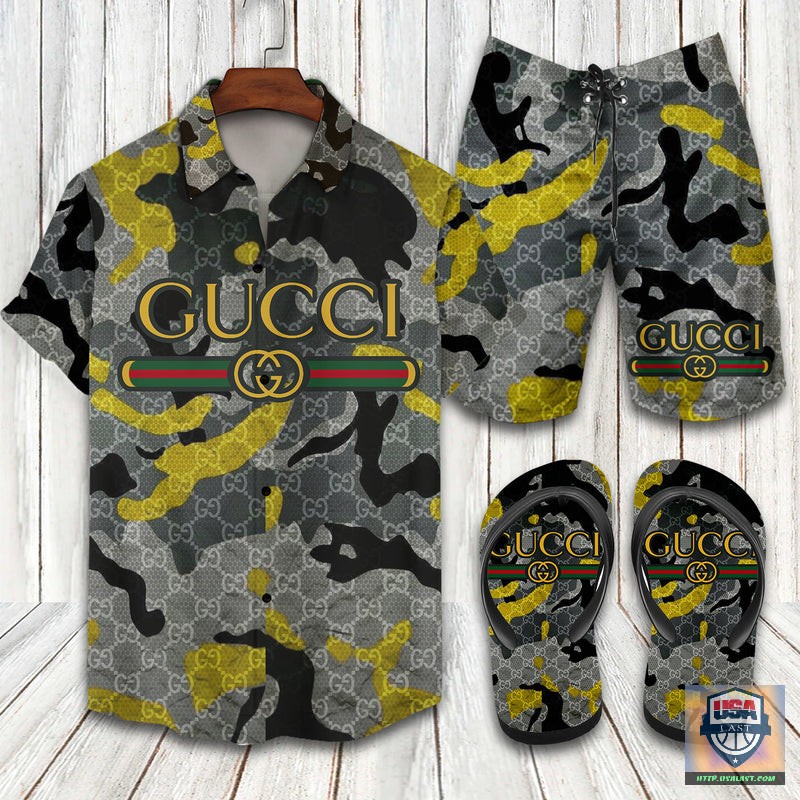 Gucci Bunker Hawaiian Shirt Beach Short