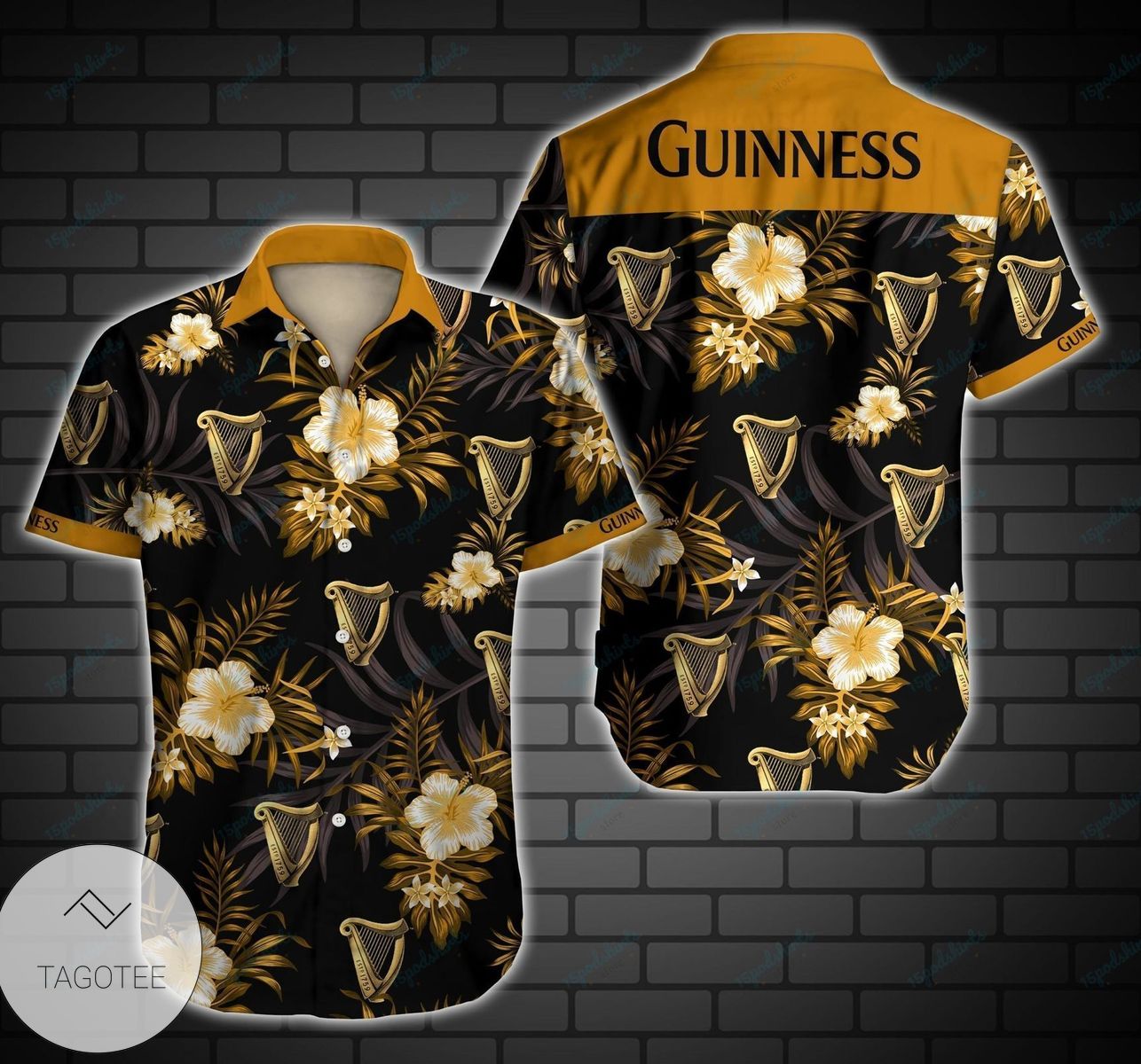 Guinness US Flag Hawaiian Shirt