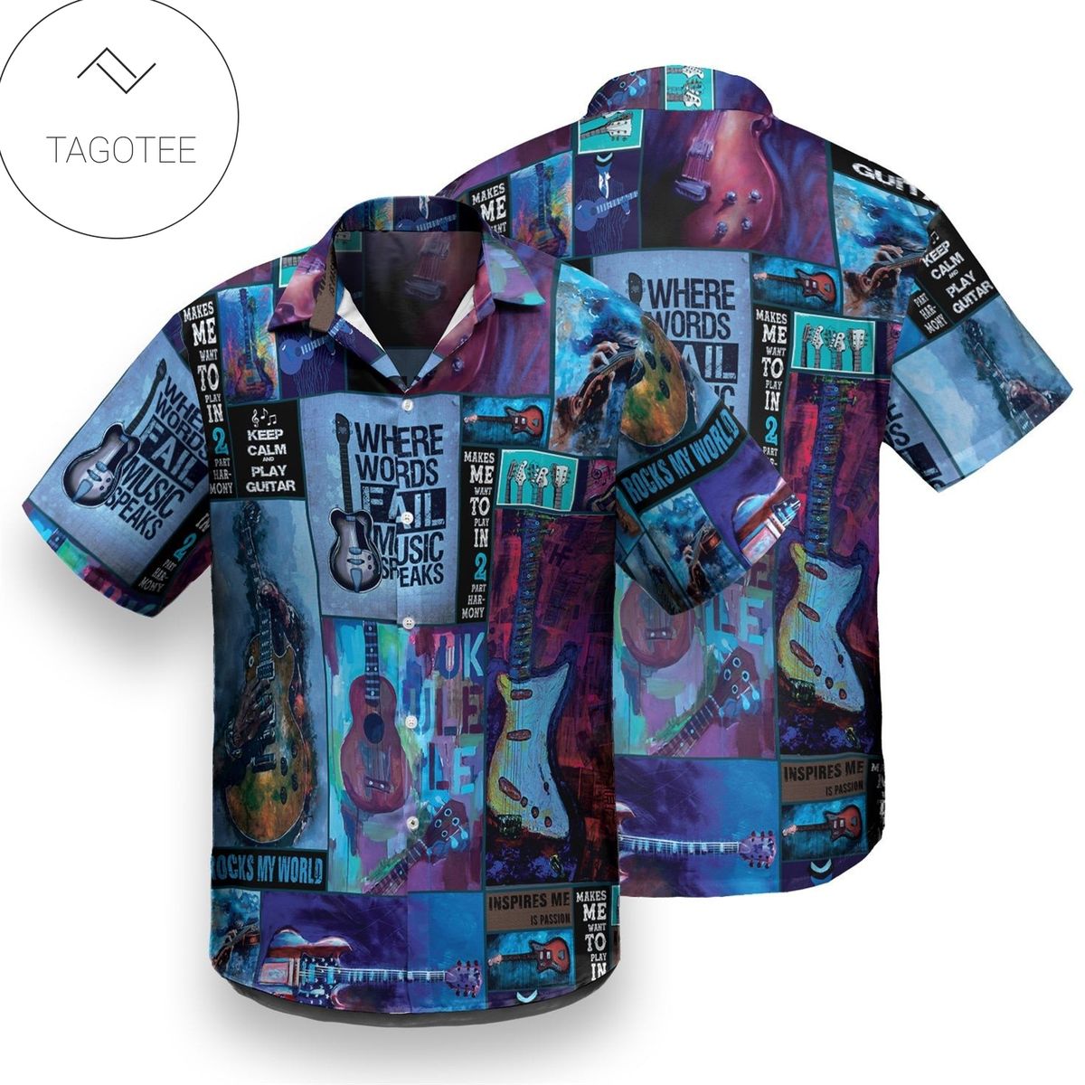 Guitar Born To Be Wild Hawaiian Shirt