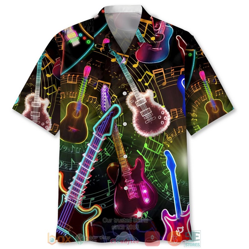 Guitar Love Peace Hawaiian Shirt