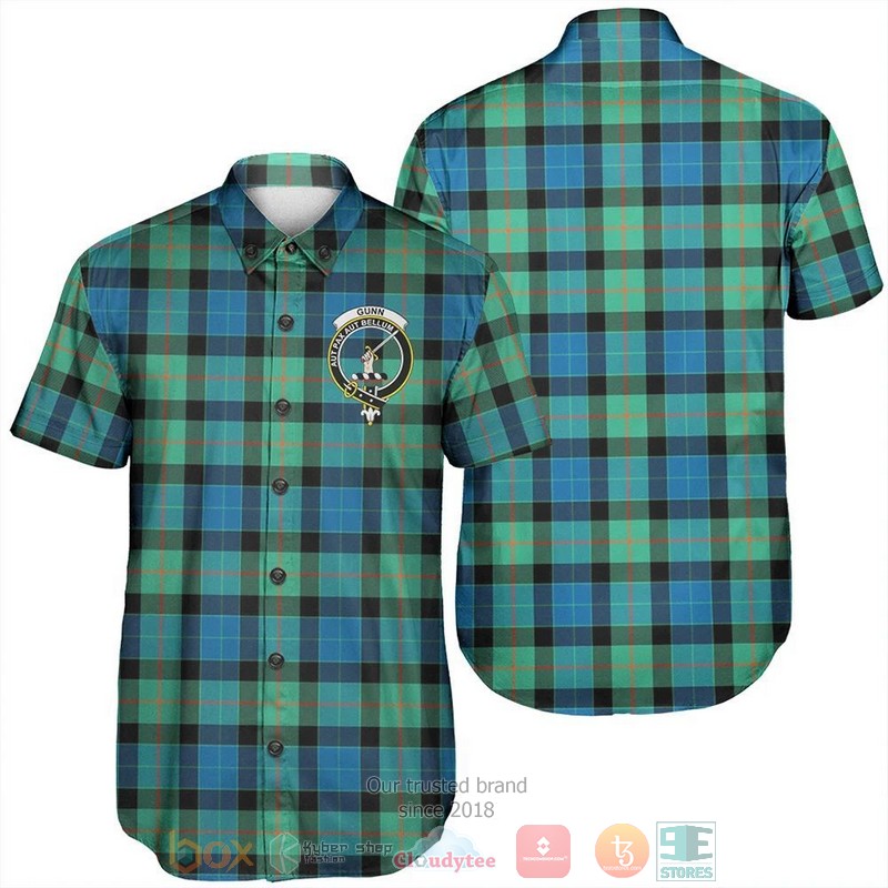 Gunn Modern Tartan Crest Hawaiian Shirt