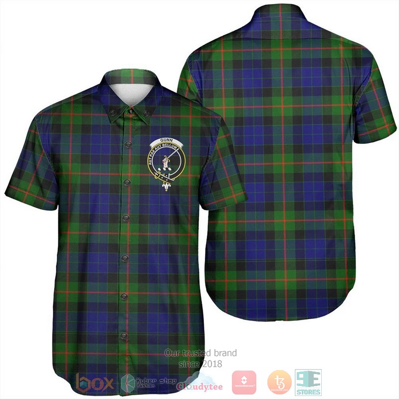 Gunn Ancient Tartan Crest Hawaiian Shirt