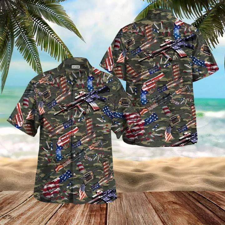 Guns And Ammo Hawaiian Shirt