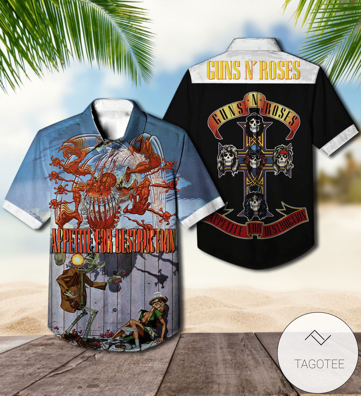 Guns N’ Roses Chinese Democracy Album Cover Hawaiian Shirt