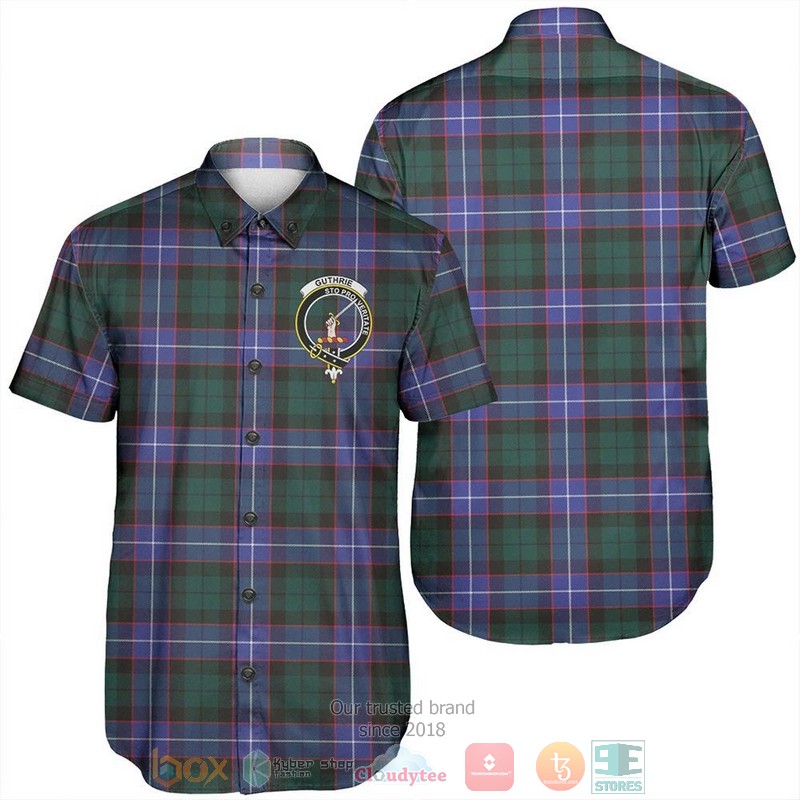 Guthrie Ancient Tartan Crest Hawaiian Shirt