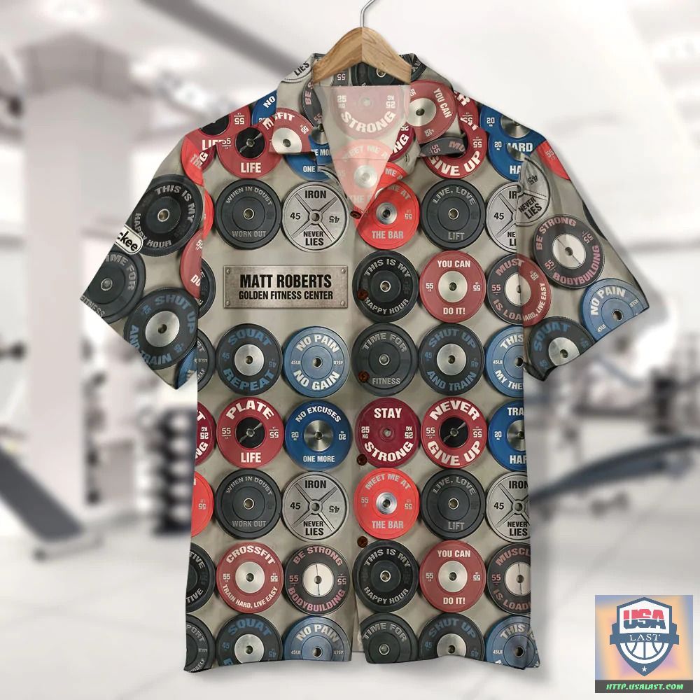 Gym Equipment Pattern Personalized Hawaiian Shirt