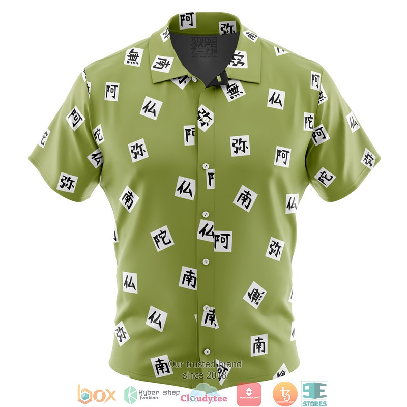 Gyomei Himejema Demon Slayer Button Down Hawaiian Shirt