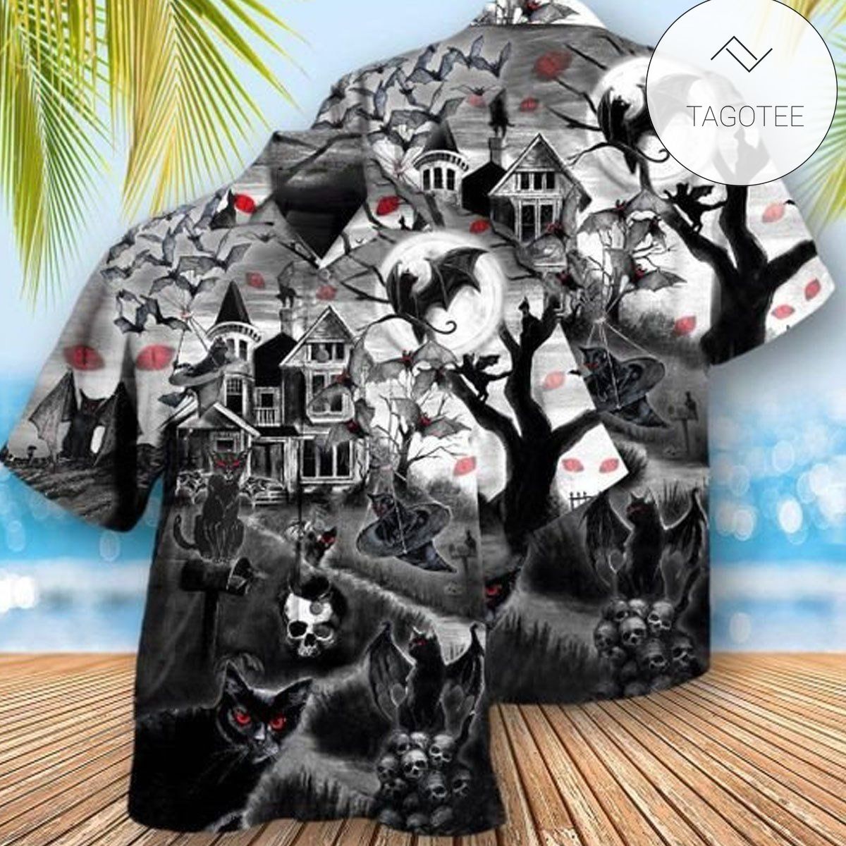 Halloween Gentleman Skull Hawaiian Shirt