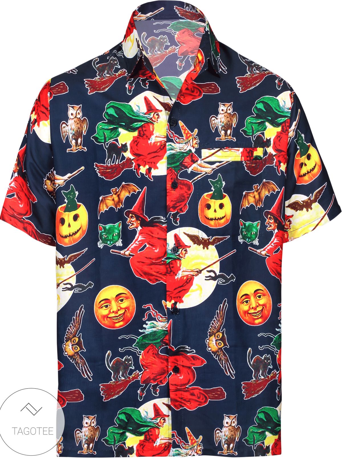 Halloween God Pumpkin Hawaiian Aloha Shirts H