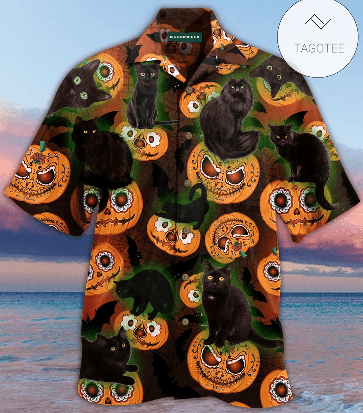 Halloween Is Better With a Cat Hawaiian Shirt