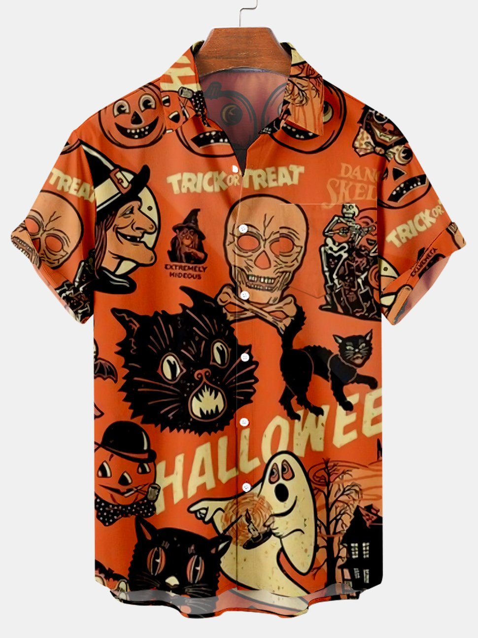 Halloween Spoof Comic Hawaiian Shirt