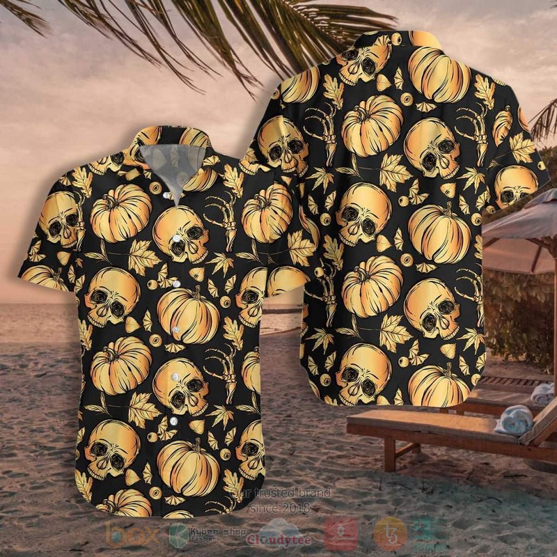 Halloween Pumpkin And Dragon Hawaiian Shirt