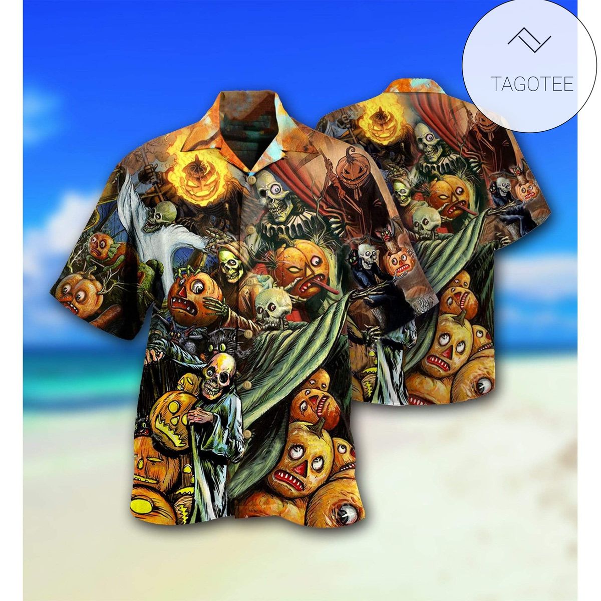 Halloween Pumpkin Pirate Trick Or Treat Candy Cute Jack-O’-Lantern Halloween Hawaiian Shirt