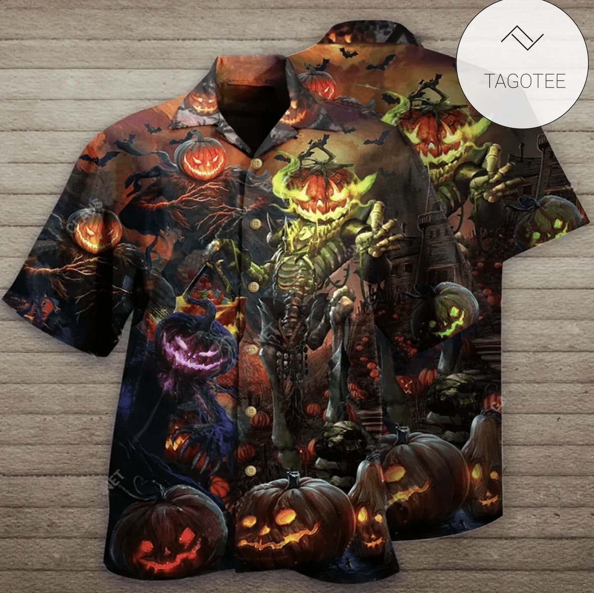 Halloween Scary Red Eyes Hawaiian Aloha Shirts Horror Art