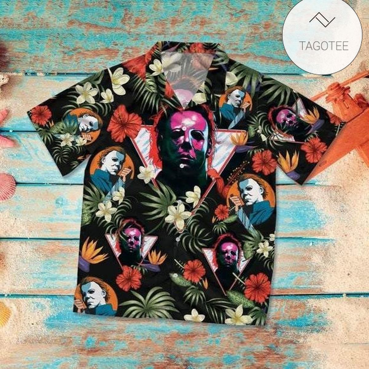 Halloween Scary Poison Skull Skeleton Grim Reaper Hawaiian Aloha Shirts DH