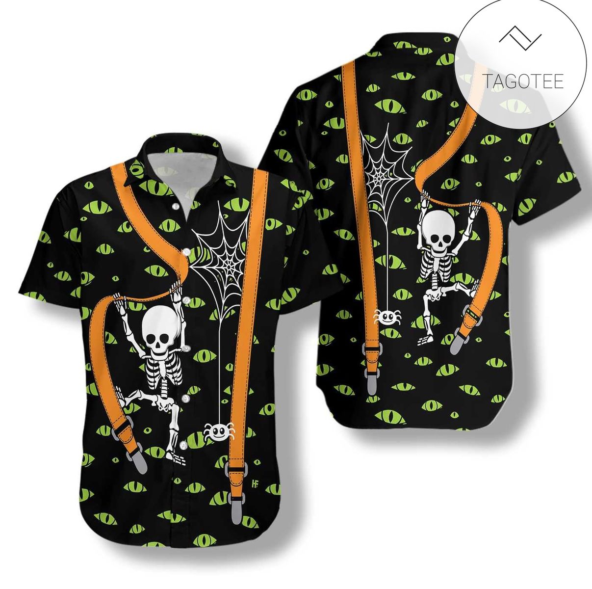 Halloween Walking Cat Hawaiian Shirt