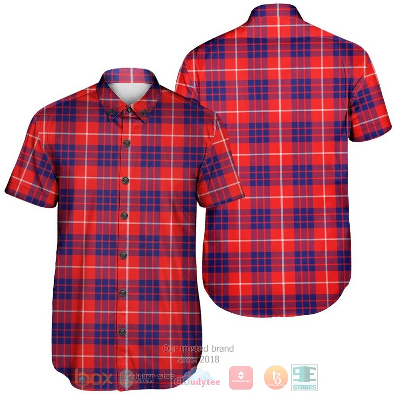 Hamilton Hunting Modern Tartan Hawaiian Shirt