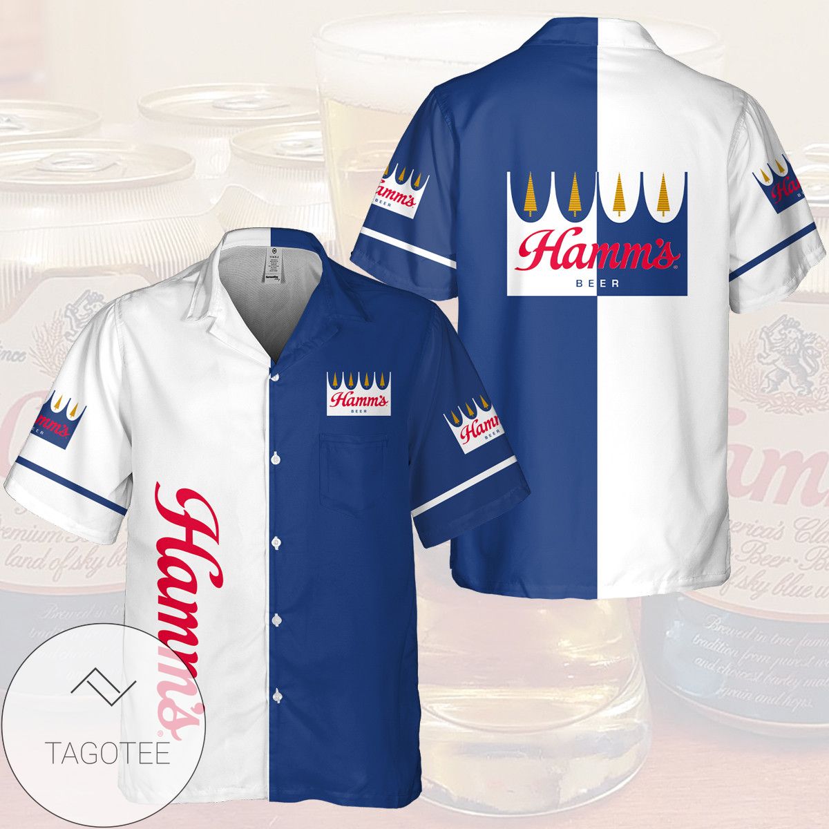 Hamm’s Beer Palm Hawaiian Shirt