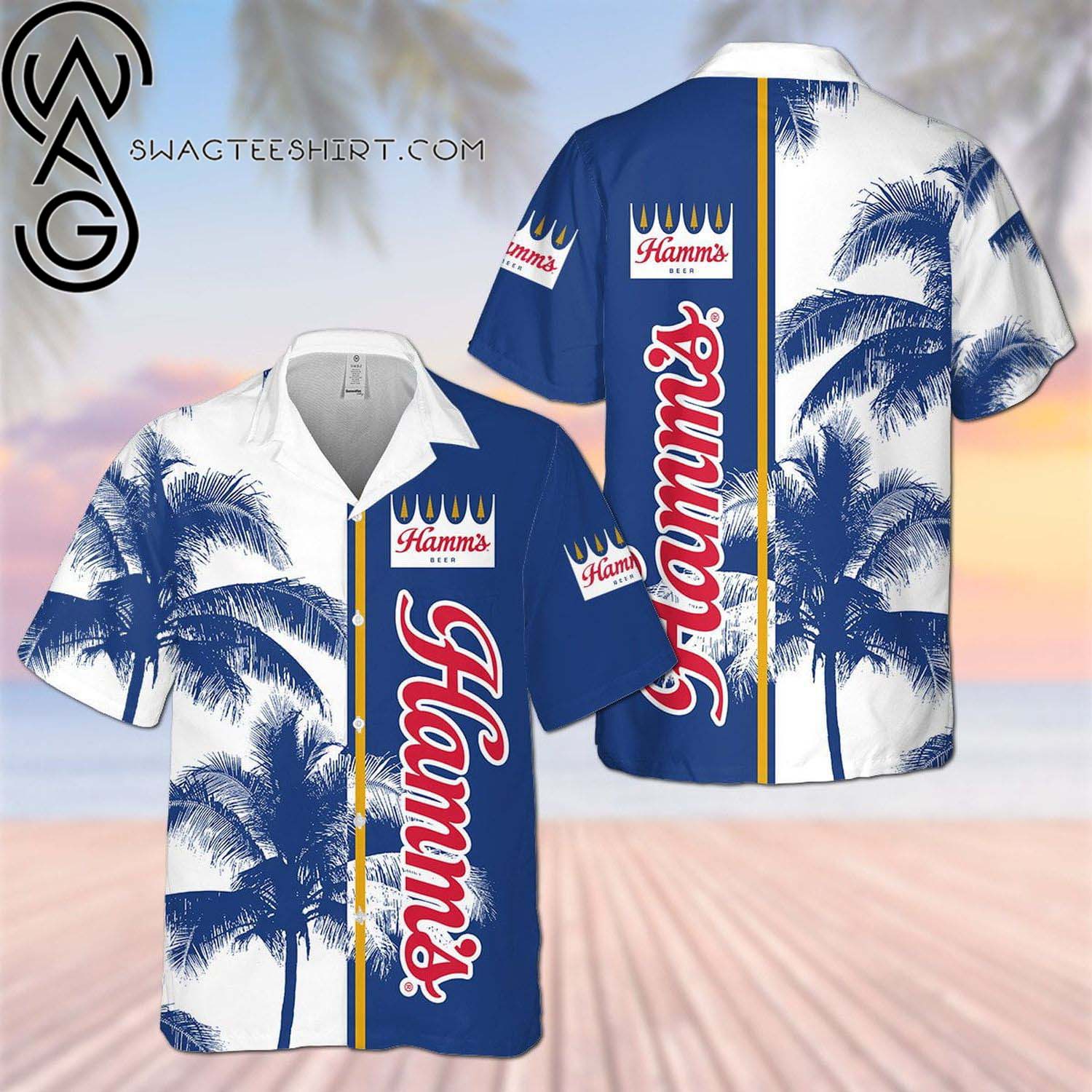 Guitar Hippie Summer Vacation Hawaiian Shirt