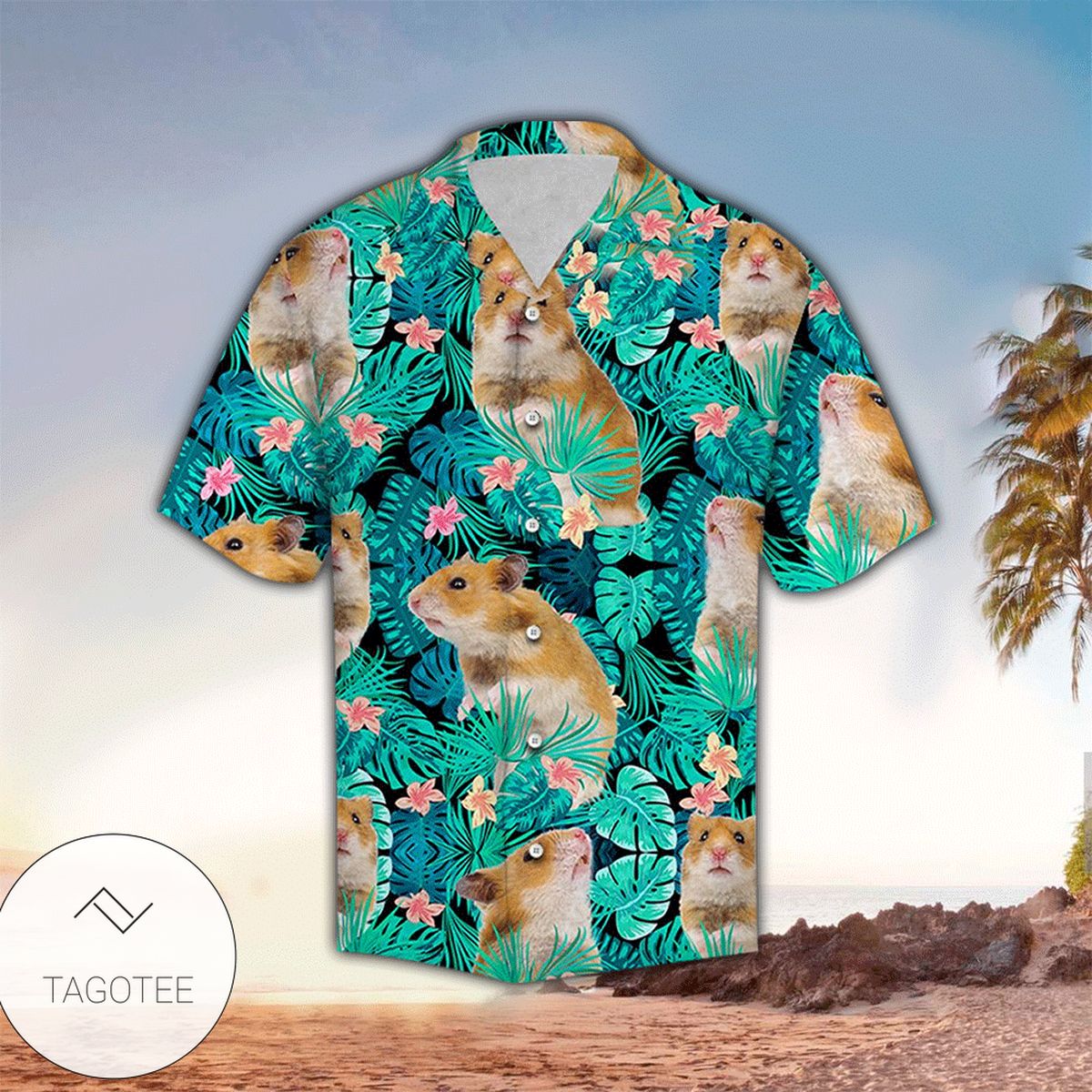 Hamster Hawaiian Shirt Summer Button Up For Men Women Couple