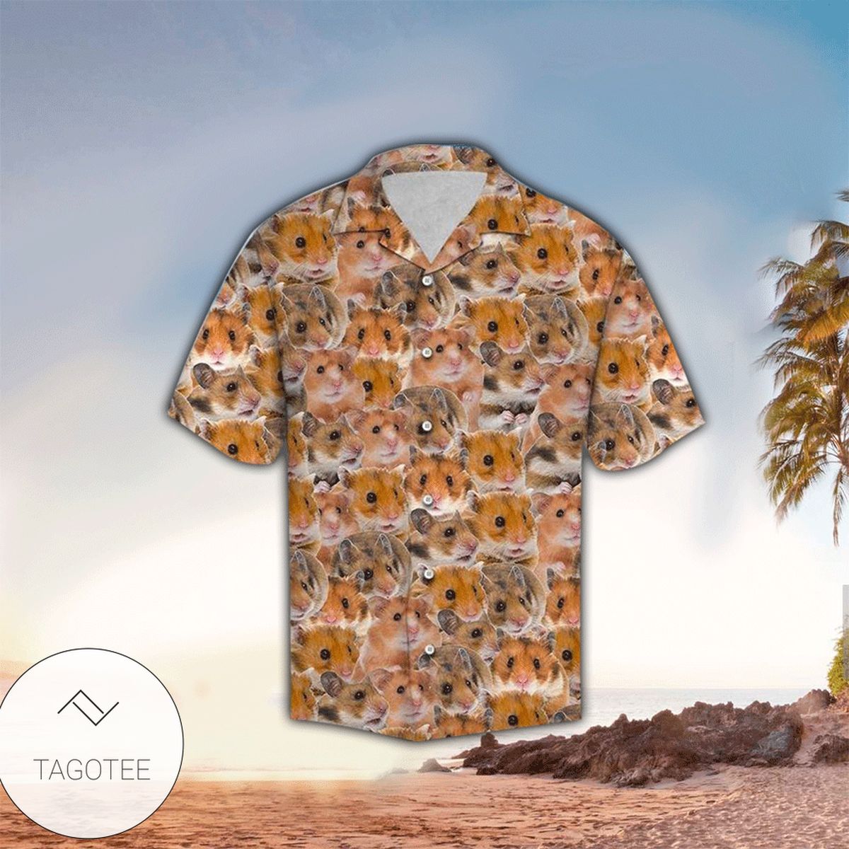 Hamster Pattern Print Design Hawaiian Shirt