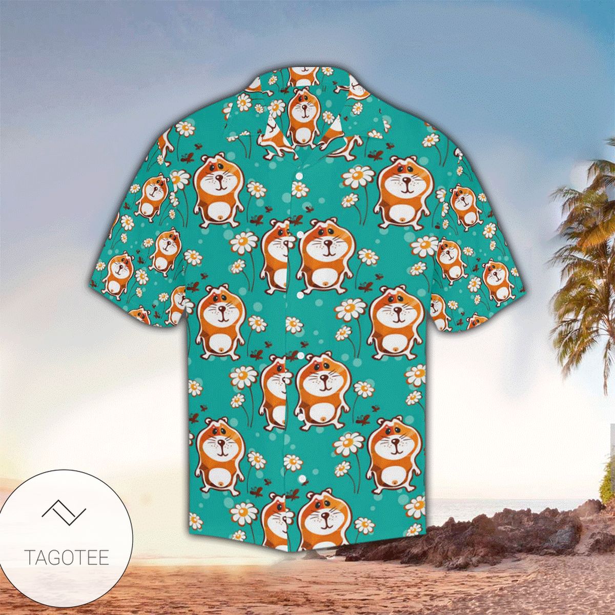 Hamster Hawaiian Shirt Summer Button Up For Men Women Couple