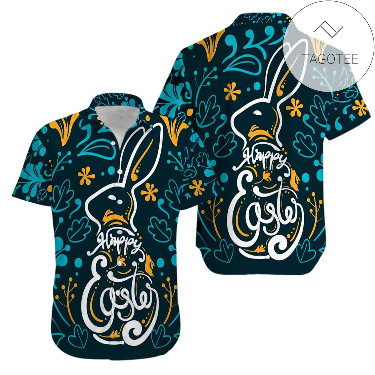 Happy Easter Day Bunny Painted Cute Eggs Hawaiian Aloha Shirts V