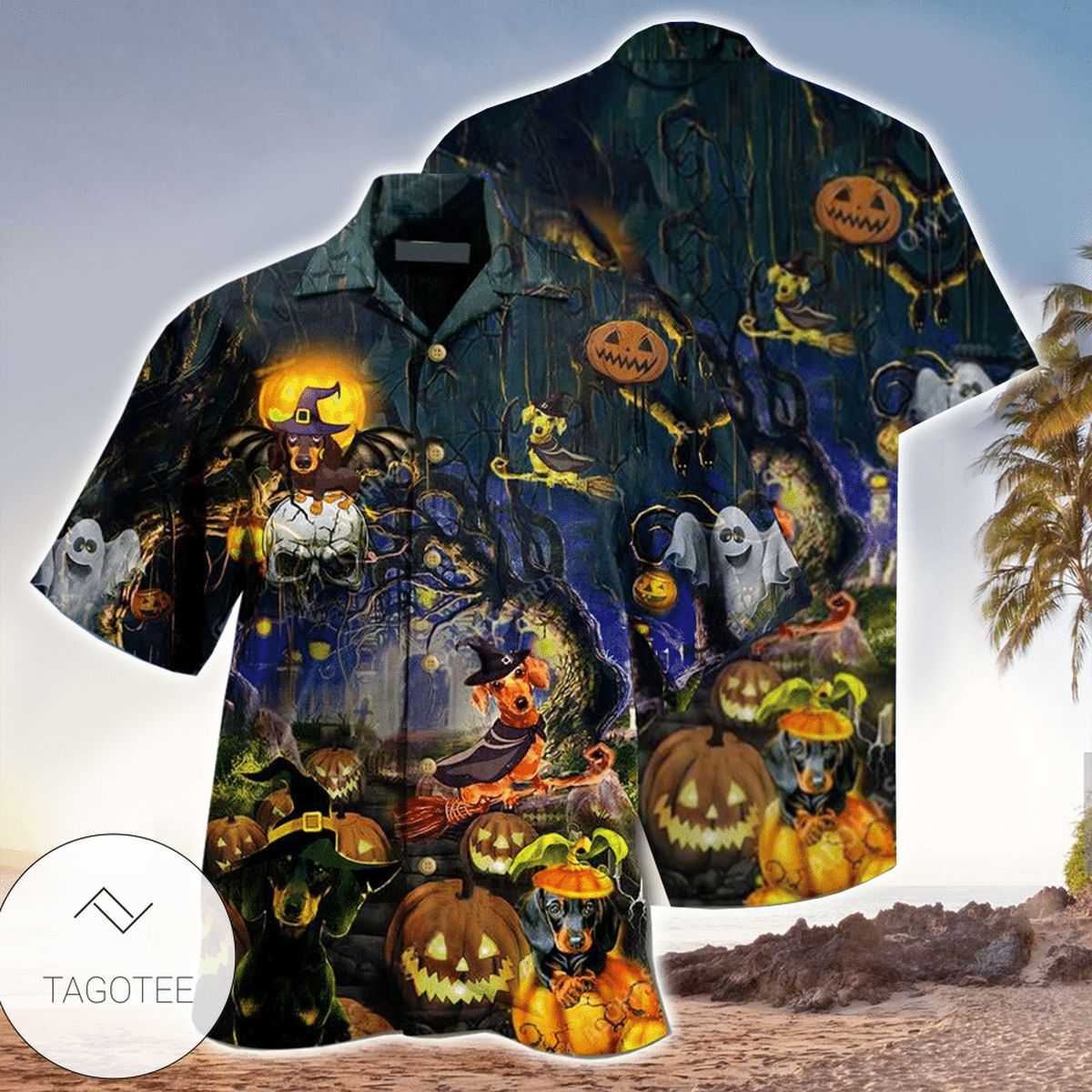 Happy Halloween Festival Devil Pumpkin Unisex Hawaiian Shirts