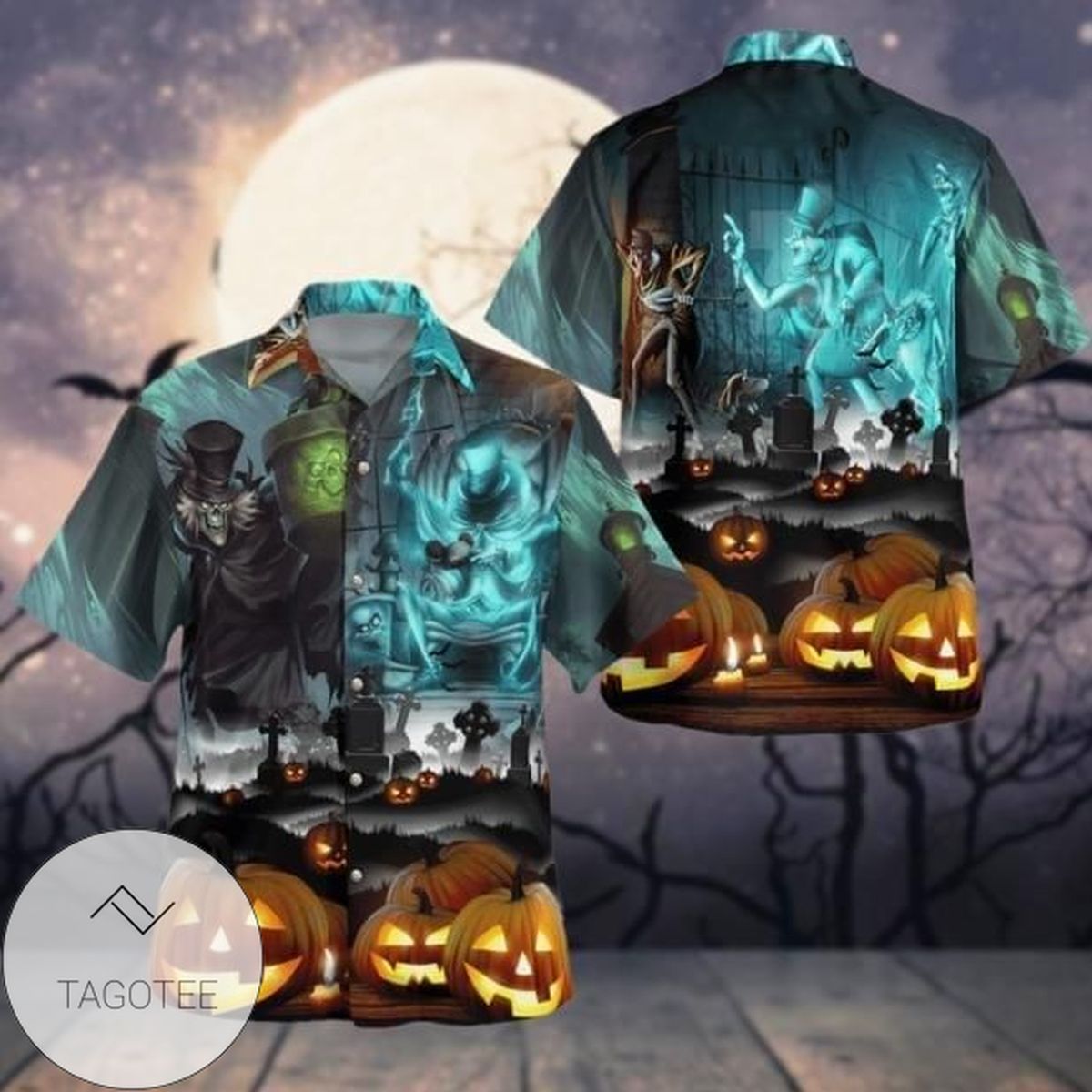 Happy Halloween Pumpkin Funny Dachshund Family And Haunting Tree The Best Gift For Dog Lovers Hawaiian Shirt